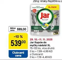 Tesco Jar kapsle do myčky nabídka