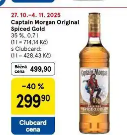 Tesco Captain morgan spiced gold nabídka