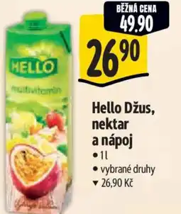 Albert Hello Džus, nektar a nápoj nabídka