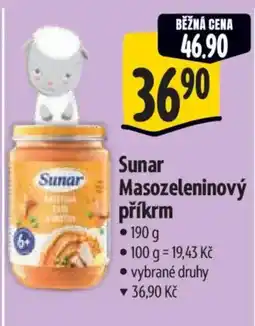 Albert Sunar Masozeleninový Bio příkrm nabídka