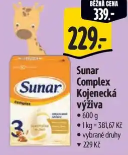 Albert Sunar Complex Kojenecká výživa nabídka