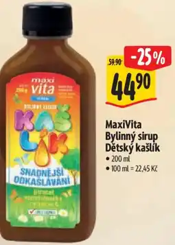 Albert MaxiVita Bylinný sirup Dětský kašlík nabídka