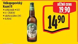 Albert Velkopopovický Kozel 11 nabídka