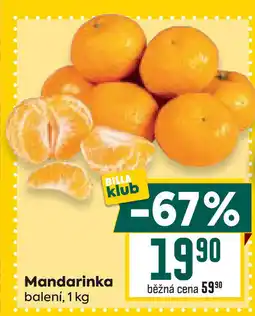Billa Mandarinka nabídka