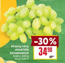 Billa Hrozny révy vinné bílé bezsemenné nabídka