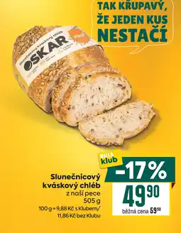 Billa Slunečnicový kváskový chléb nabídka