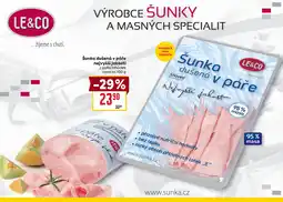 Billa Šunka dušená v páře nejvyšší jakosti nabídka
