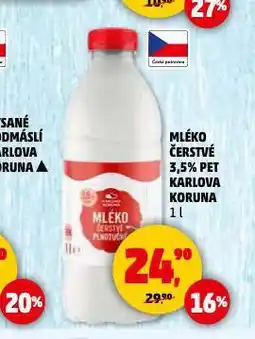 Penny Market Mléko čerstvé karlova koruna nabídka