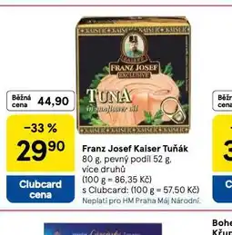 Tesco Franz josef tuňák nabídka