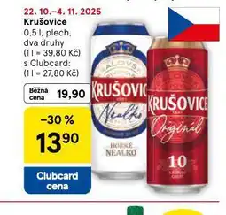 Tesco Krušovice hořké nealko nabídka