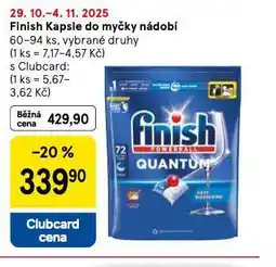 Tesco Finish kapsle do myčky nabídka