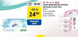 Tesco Linteo baby dětské vlhčené ubrousky nabídka