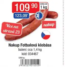 Qanto Nakup Fotbalová klobása nabídka