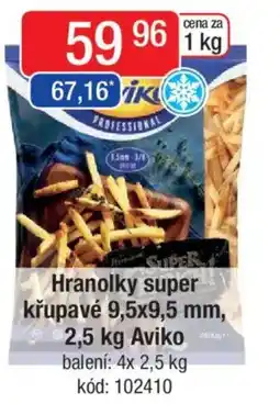Qanto Hranolky super křupavé 9,5x9,5 mm, Aviko nabídka