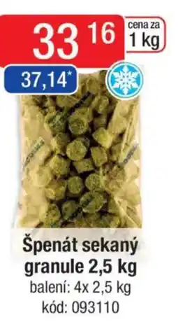 Qanto Špenát sekaný granule nabídka