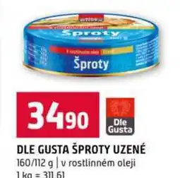 Terno DLE GUSTA ŠPROTY UZENÉ 160/112 g nabídka