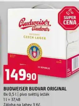 Terno BUDWEISER BUDVAR ORIGINAL 8x 0,5 l nabídka