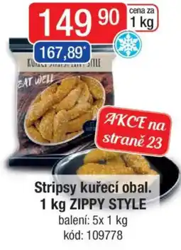 Qanto Stripsy kuřecí obal. ZIPPY STYLE nabídka