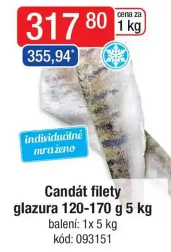 Candát filety glazura
