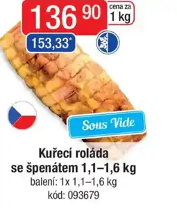 Qanto Kuřecí roláda se špenátem nabídka