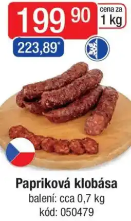 Qanto Papriková klobása nabídka