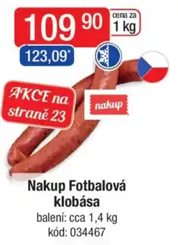Qanto Nakup Fotbalová klobása nabídka