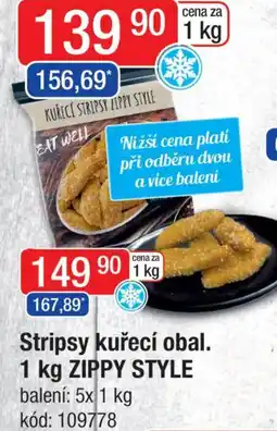 Qanto Stripsy kuřecí obal. ZIPPY STYLE nabídka