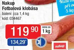 Qanto Nakup Fotbalová klobása nabídka