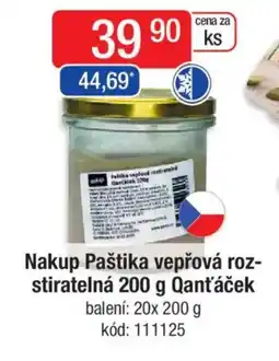 Qanto Nakup Paštika vepřová roz- stiratelná Qanťáček nabídka