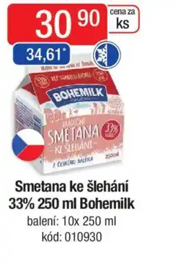 Qanto Smetana ke šlehání 33% Bohemilk nabídka