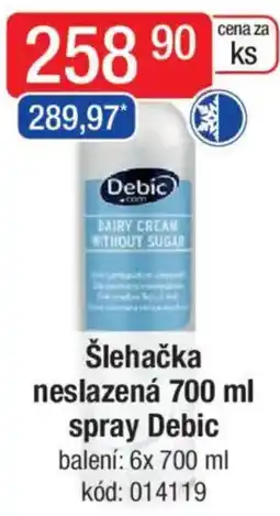 Qanto Šlehačka neslazená spray Debic nabídka
