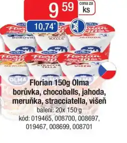 Qanto Florian Olma borůvka, chocoballs, jahoda, meruňka, stracciatella, višeň nabídka