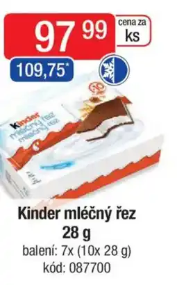 Qanto Kinder mléčný řez nabídka