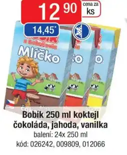 Qanto Bobík koktejl čokoláda, jahoda, vanilka nabídka