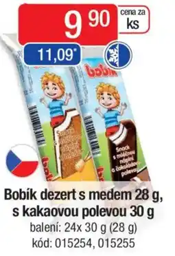 Qanto Bobík dezert s medem, s kakaovou polevou nabídka