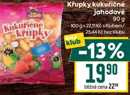 Billa Křupky kukuřičné jahodové nabídka