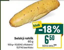 Billa Selský rohlík nabídka
