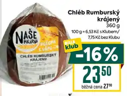 Billa Chléb Rumburský krájený nabídka