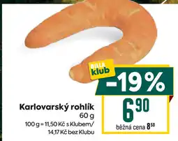 Billa Karlovarský rohlík nabídka