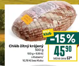 Billa Chléb žitný krájený nabídka