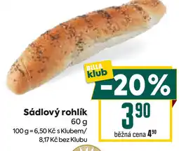 Billa Sádlový rohlík nabídka