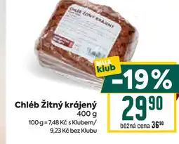 Billa Chléb Žitný krájený nabídka