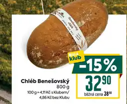 Billa Chléb Benešovský nabídka
