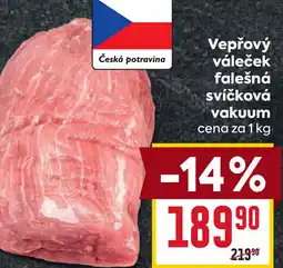 Billa Vepřový váleček falešná svíčková vakuum nabídka