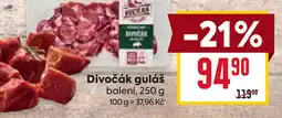 Billa Divočák guláš nabídka