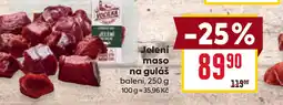 Billa Jelení maso na guláš nabídka