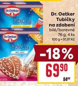 Billa Dr. Oetker Tubičky na zdobení bílé/barevné nabídka