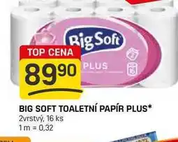 Flop BIG SOFT TOALETNÍ PAPÍR PLUS 2vrstvý, 16 ks nabídka