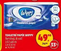 Penny Market TOALETNÍ PAPÍR WIPPY 3vrstvý, 8 rolí nabídka