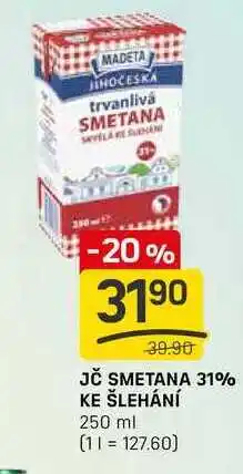Flop JČ SMETANA 31% KE ŠLEHÁNÍ 250 ml nabídka
